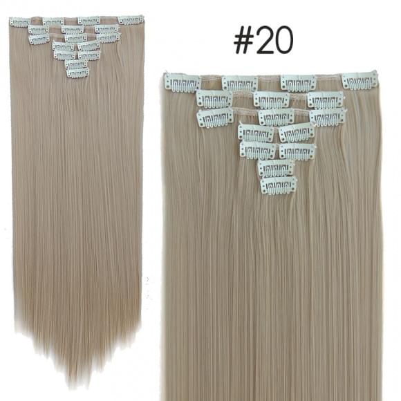 Комплект волос 10 прядей 65 см #20 - Холодный блонд