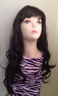 Парик искусственный темно-русый кудрявый Парик искусственный темно-русый кудрявый