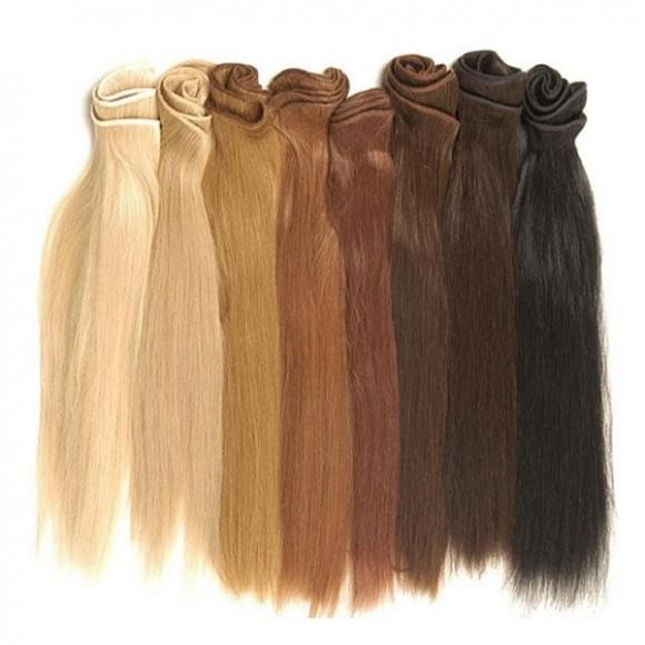 Искусственные термостойкие волосы 8 прядей 45 см прямые Искусственные термостойкие волосы 8 прядей 45 см прямые