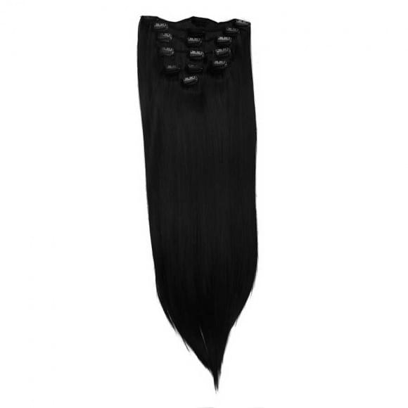 Искусственные термостойкие волосы 8 прядей 45 см прямые Искусственные термостойкие волосы 8 прядей 45 см прямые