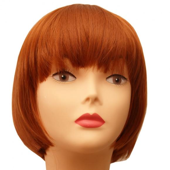 Парик Каре короткое рыжий Парик Каре короткое рыжий