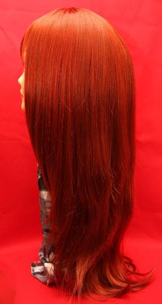 Парик искусственный прямой рыжий