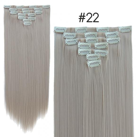 Комплект волос 10 прядей 65 см #22 - Пепельный блонд