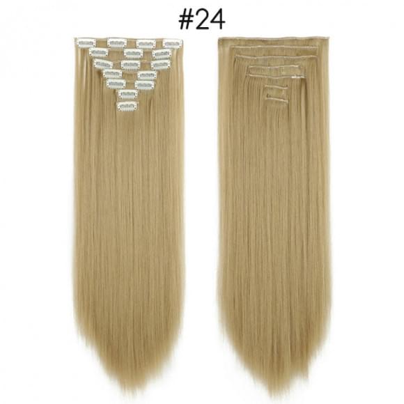 Комплект волос 10 прядей 65 см #24 - Блонд