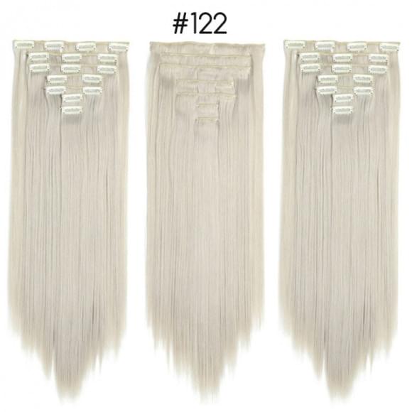 Комплект волос 10 прядей 65 см #b122 - Платиновый блонд