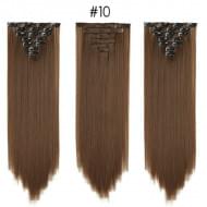 Комплект волос 8 прядей 60 см #10 - средне-русый Комплект волос 8 прядей 60 см #10 - средне-русый
