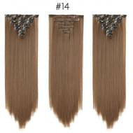 Комплект волос 8 прядей 60 см #14 Пепельный русый Комплект волос 8 прядей 60 см #14 Пепельный русый
