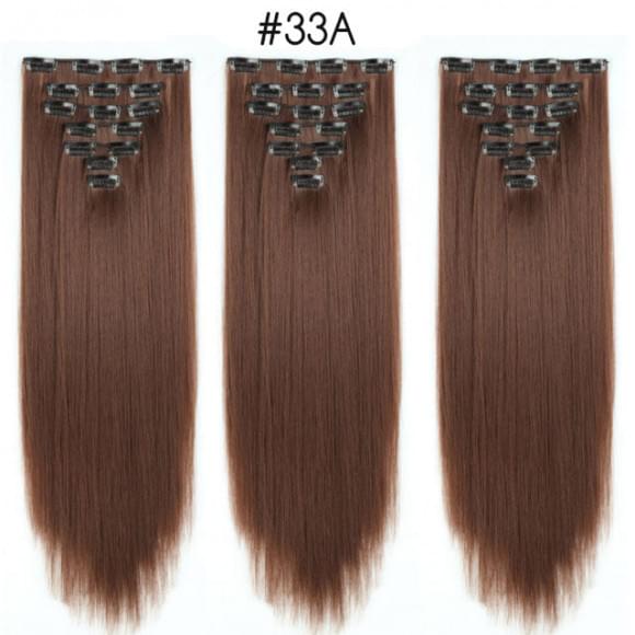 Комплект волос 10 прядей 65 см #r33A - Медный
