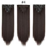 Комплект волос 8 прядей 45 см #04 - темный шоколад Комплект волос 8 прядей 45 см #04 - темный шоколад