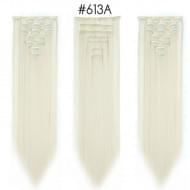 Комплект волос 8 прядей 60 см #b613A - выбеленный блонд Комплект волос 8 прядей 60 см #b613A - выбеленный блонд