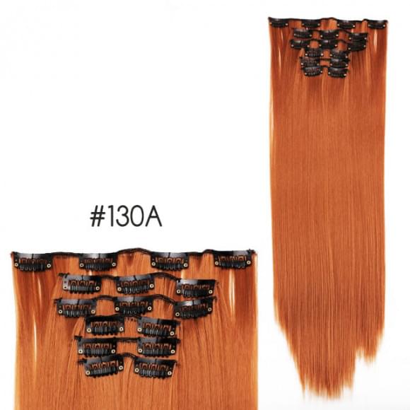 Комплект волос 8 прядей 60 см #r130A - Яркий рыжий